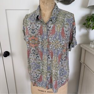 Harry Potter Herbology Short Sleeve Blouse button down hot topic